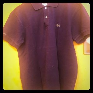 ladro blue lacoste shirt size 7
